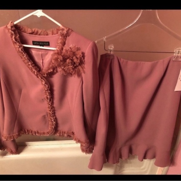 Designer Nippon Boutique vintage Y2K jacket + skirt Set 10 Fancy Mother Of Bride